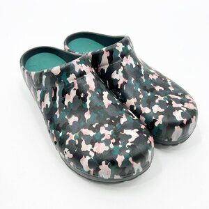 Dansko Camouflage Mules - Black, Pink, Green